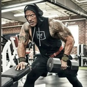 Under Armour X Project Rock Sleeveless Hooded Tank Top UA 1347260 Black Men 3XL